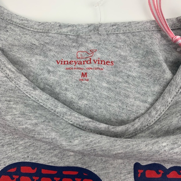Vineyard Vines Girls Party Whale Fill Swing Tee M - Picture 5 of 7